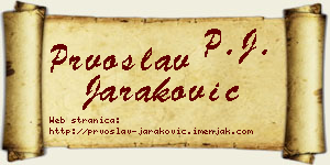 Prvoslav Jaraković vizit kartica